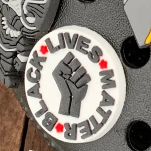 SHOE CHARMS - CIRCLE BLACK LIVES MATTER
