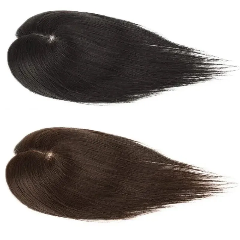 Silk Base Top Real Human Hair Extension With Thin Breathable Blonde Hair Toppers