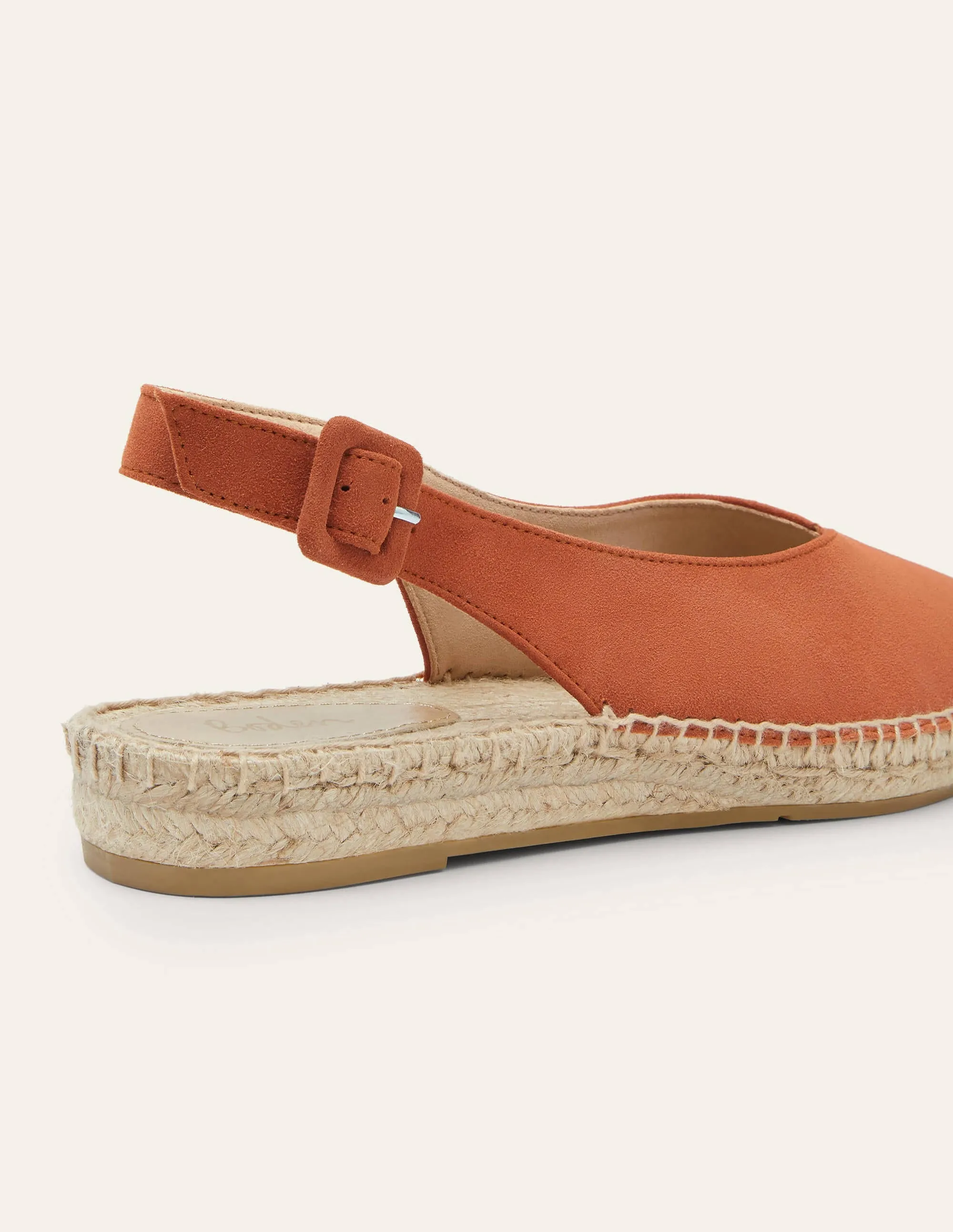 Slingback Espadrille Sandals-Copper Red