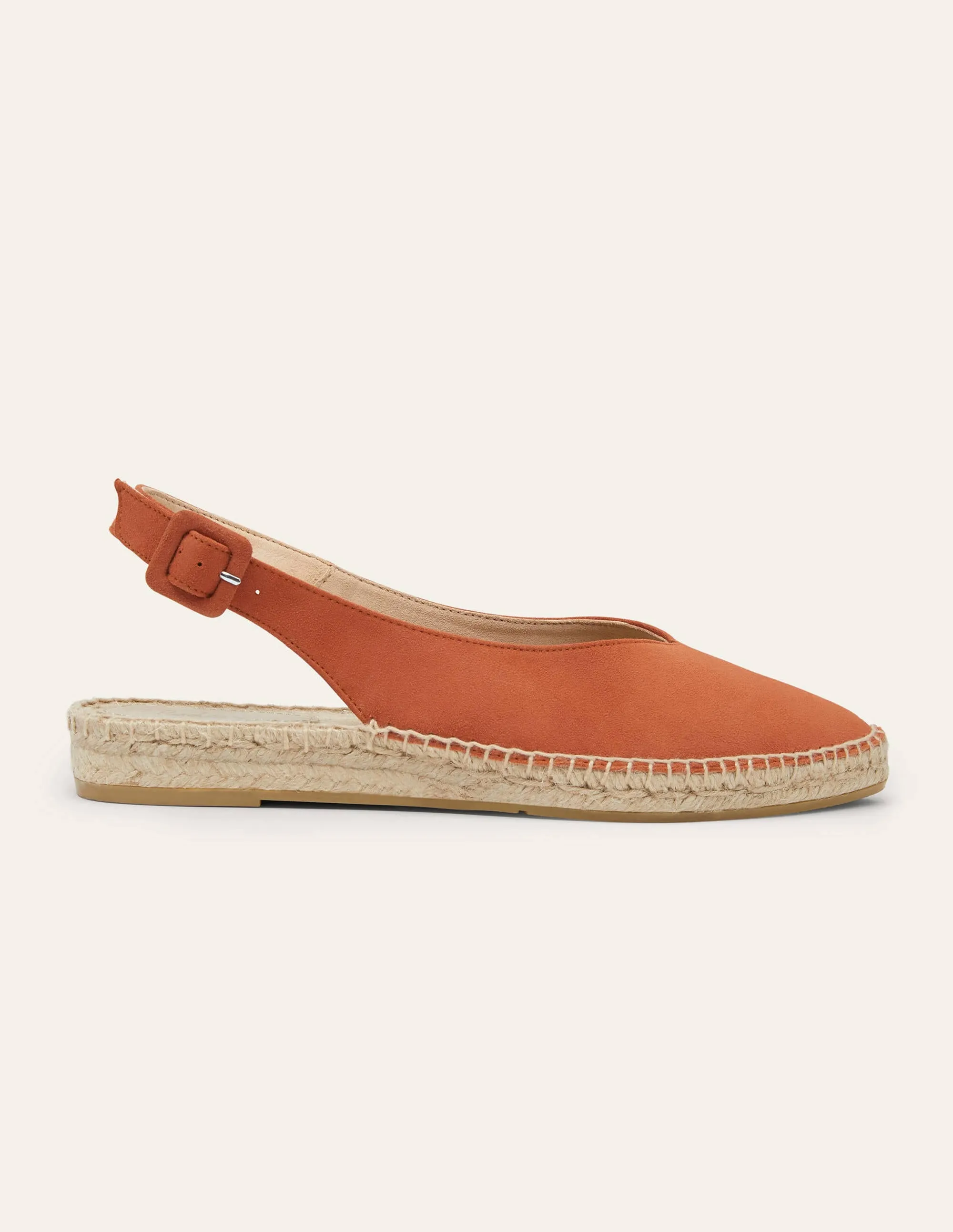 Slingback Espadrille Sandals-Copper Red