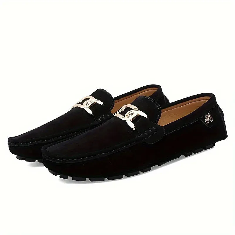 Split Leather Men Loafers Slip on Flats Casual Shoes for Women Moccasins Super Soft Female Footwear for Summer Easy Hoop Shoes