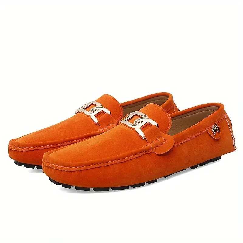 Split Leather Men Loafers Slip on Flats Casual Shoes for Women Moccasins Super Soft Female Footwear for Summer Easy Hoop Shoes