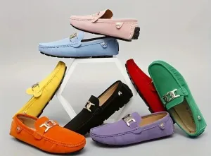 Split Leather Men Loafers Slip on Flats Casual Shoes for Women Moccasins Super Soft Female Footwear for Summer Easy Hoop Shoes