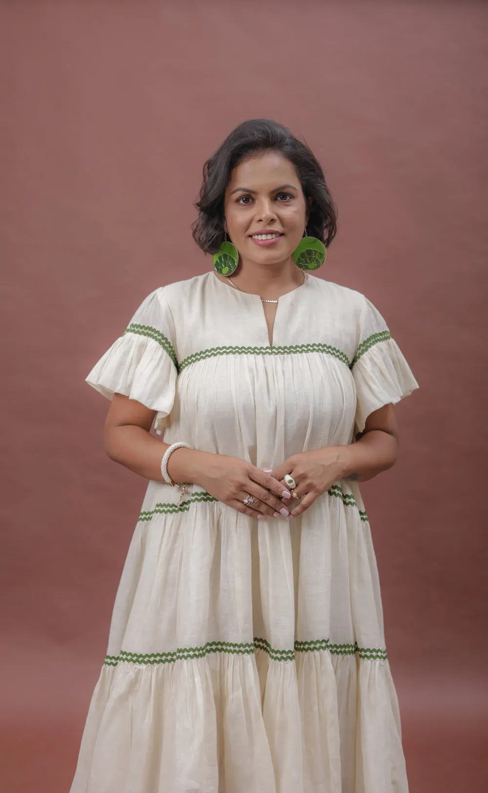 Summer Sway Flared Sleeve Cotton Dress