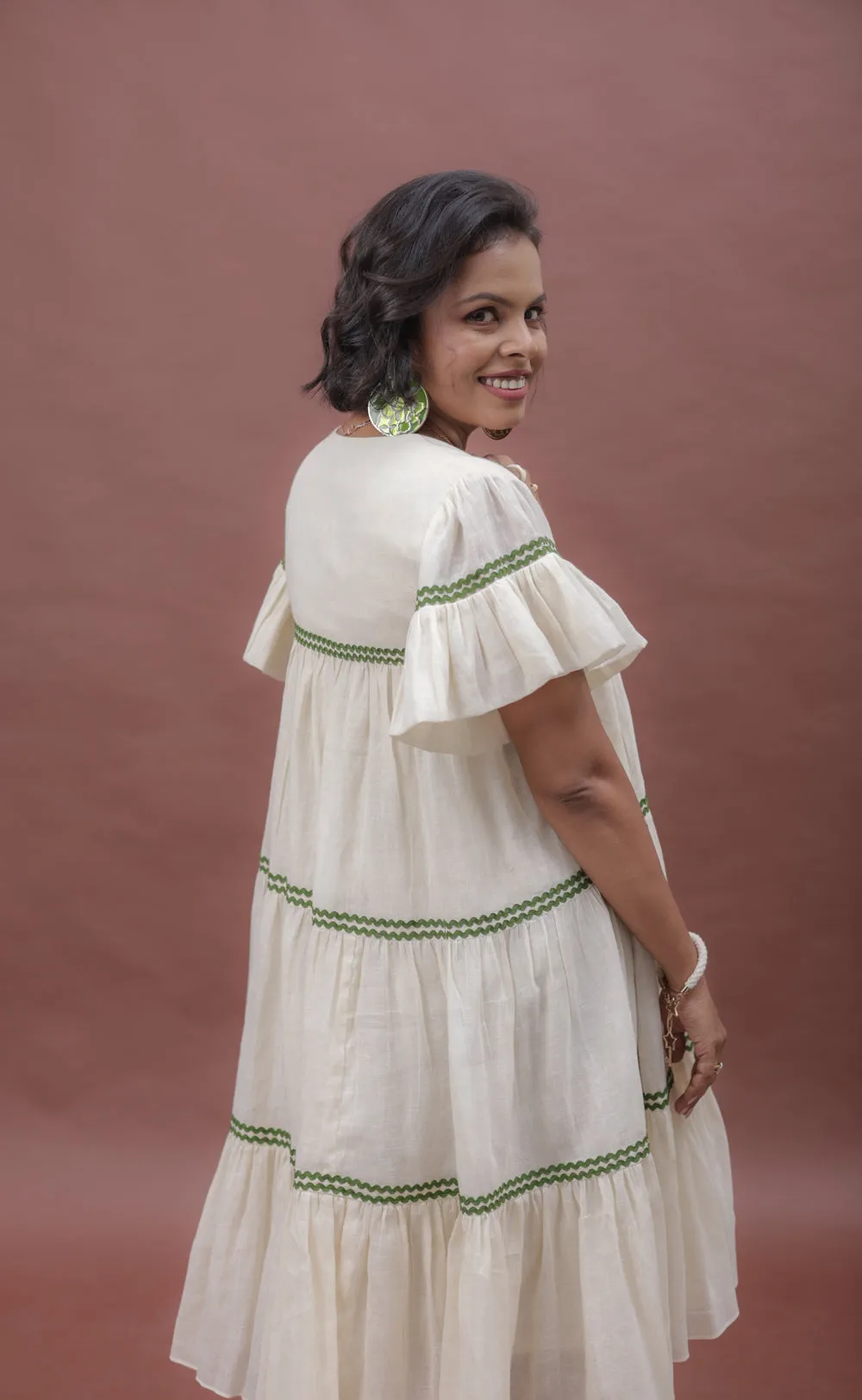 Summer Sway Flared Sleeve Cotton Dress