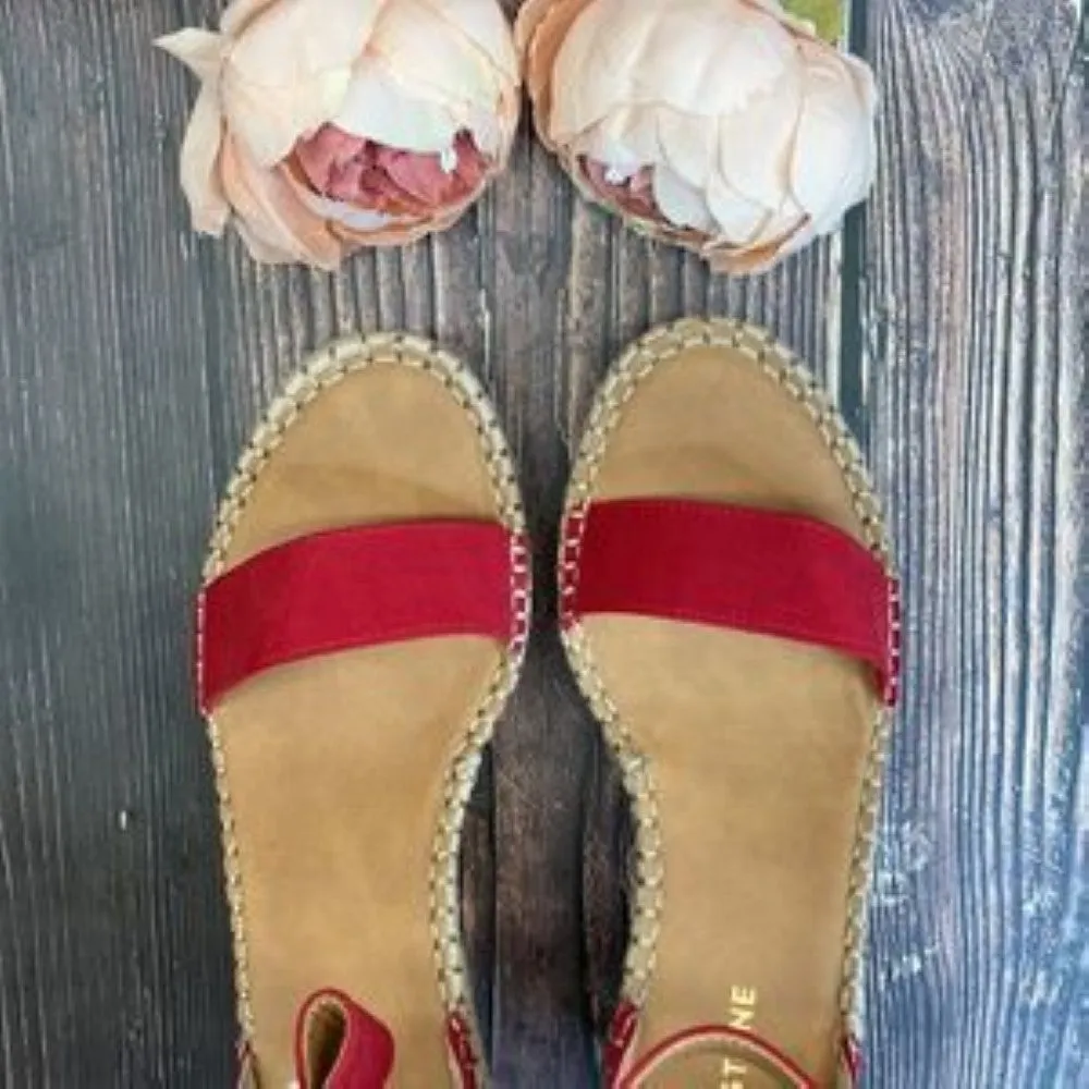 Sun Stone Red Manmade Sandals 9M