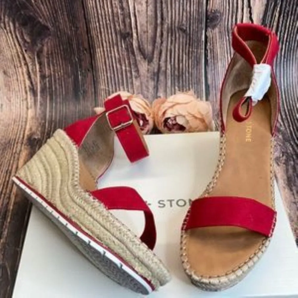 Sun Stone Red Manmade Sandals 9M