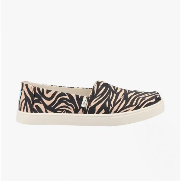 TOMS ALPARGATA CUPSOLE TIGER Womens Cotton Slip-On Shoes Tan