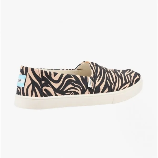 TOMS ALPARGATA CUPSOLE TIGER Womens Cotton Slip-On Shoes Tan