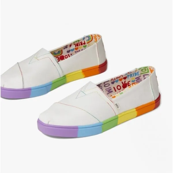 TOMS ALPARGATA CUPSOLE Womens Cotton Slip-On Shoes White