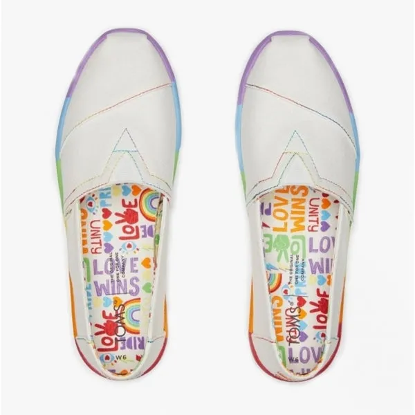TOMS ALPARGATA CUPSOLE Womens Cotton Slip-On Shoes White