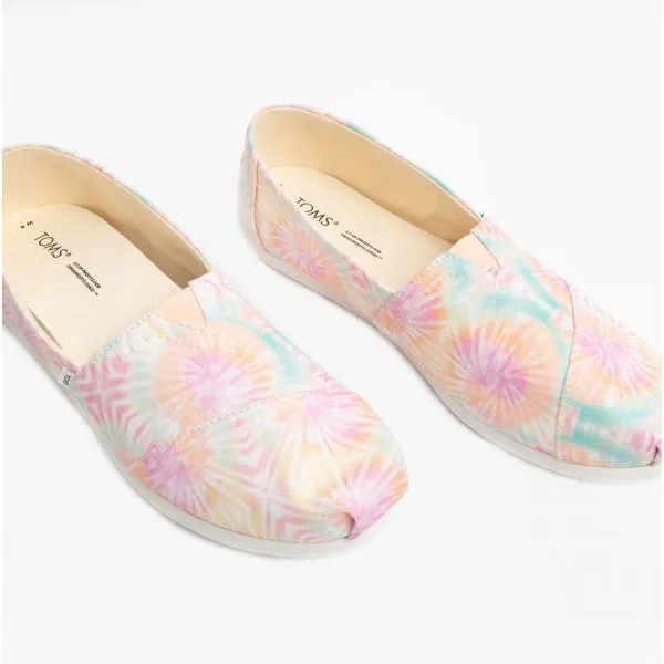 TOMS ALPARGATA Womens Canvas Espadrille Pink Swirl