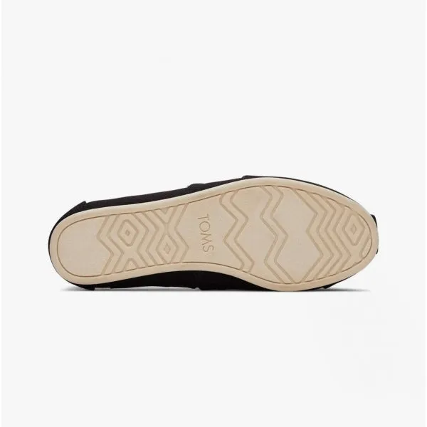 TOMS ALPARGATA Womens Cotton Espadrille Black Chevron