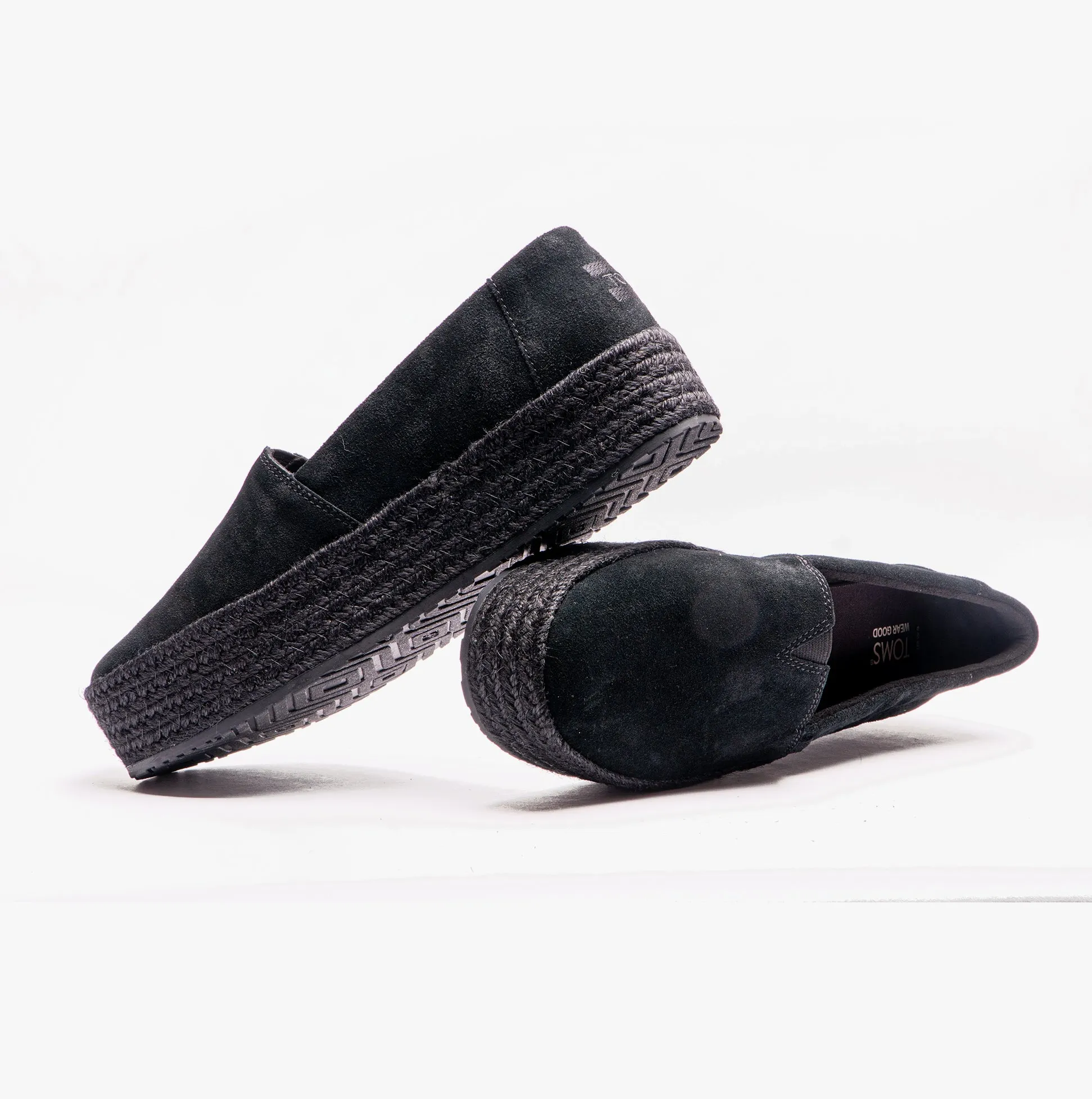 TOMS VALENCIA Womens Espadrille Black/Black