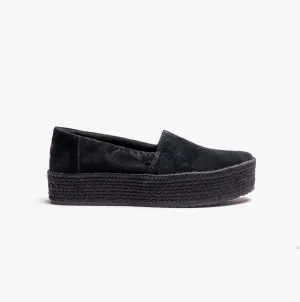 TOMS VALENCIA Womens Espadrille Black/Black