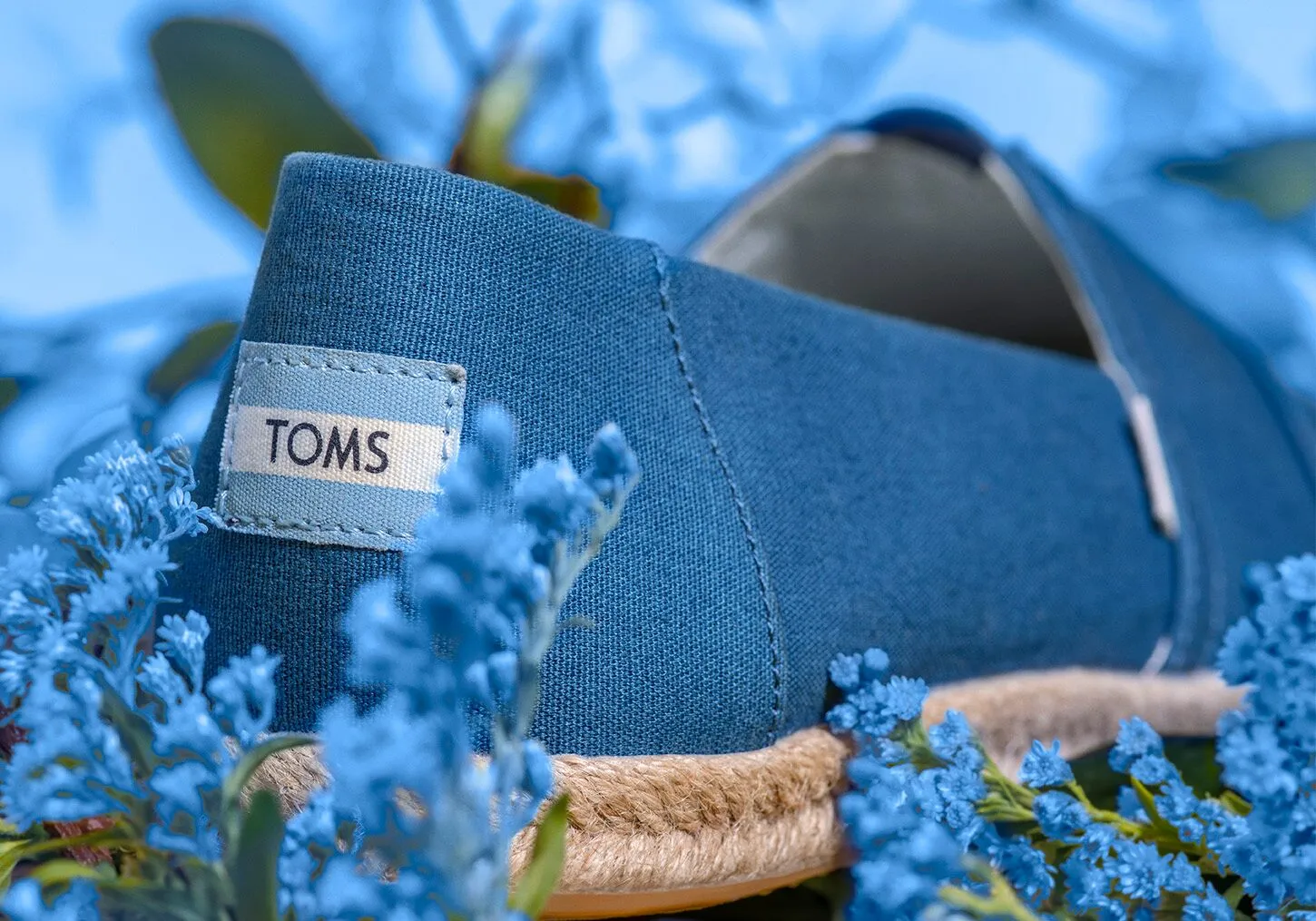 TOMS Women's Earthwise Collection Plant Dye Indigo Canvas Espradrilles Slip-Ons