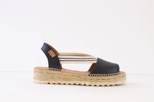 TONI PONS - ESTEL FLAT ELASTIC STRAP SANDAL - NAVY