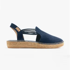 Toni Pons NURIA Womens Suede Espadrille Sandals Navy