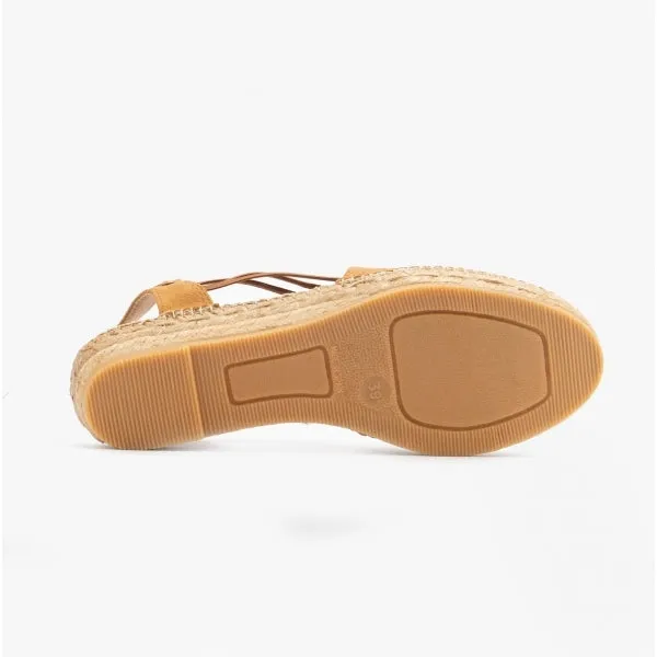 Toni Pons NURIA Womens Suede Espadrille Sandals Tan