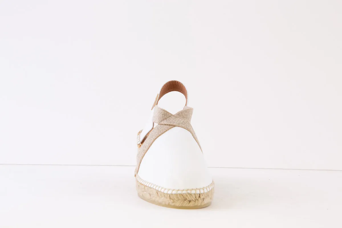 TONI PONS - TOSSA MEDIUM WEDGE SLING-BACK SHOE - WHITE