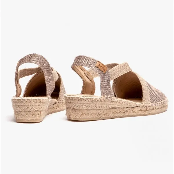 Toni Pons VELINO Womens Wedge Espadrilles Platinum