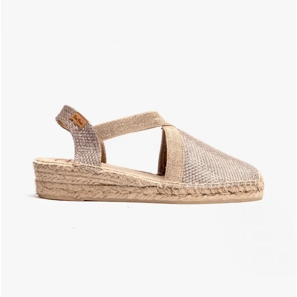 Toni Pons VELINO Womens Wedge Espadrilles Platinum