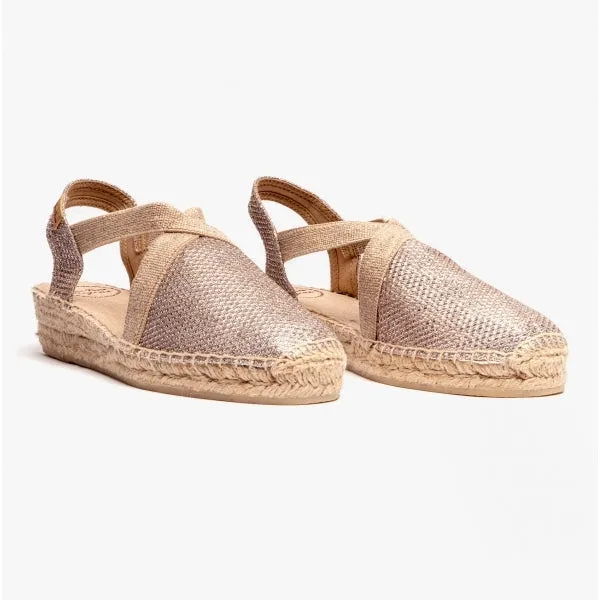 Toni Pons VELINO Womens Wedge Espadrilles Platinum