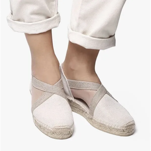 Toni Pons VERDI Womens Vegan Espadrilles Sandals Ecru