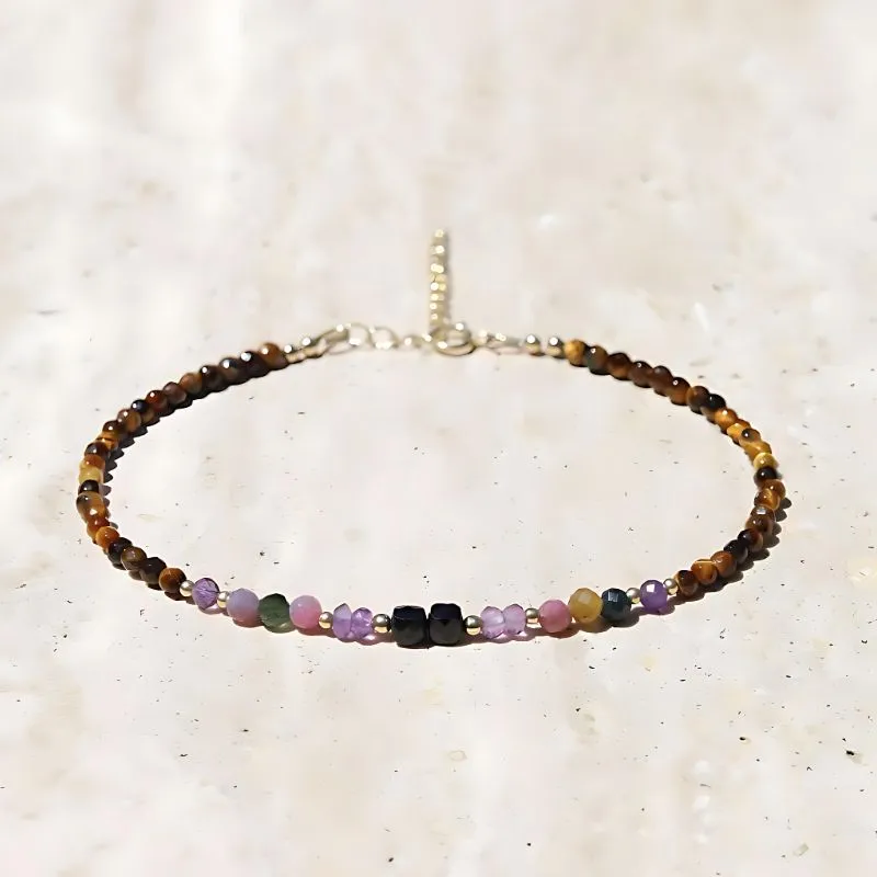 Tourmaline & Tiger's Eye Luxury Anklet