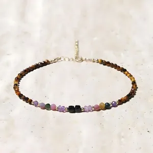Tourmaline & Tiger's Eye Luxury Anklet