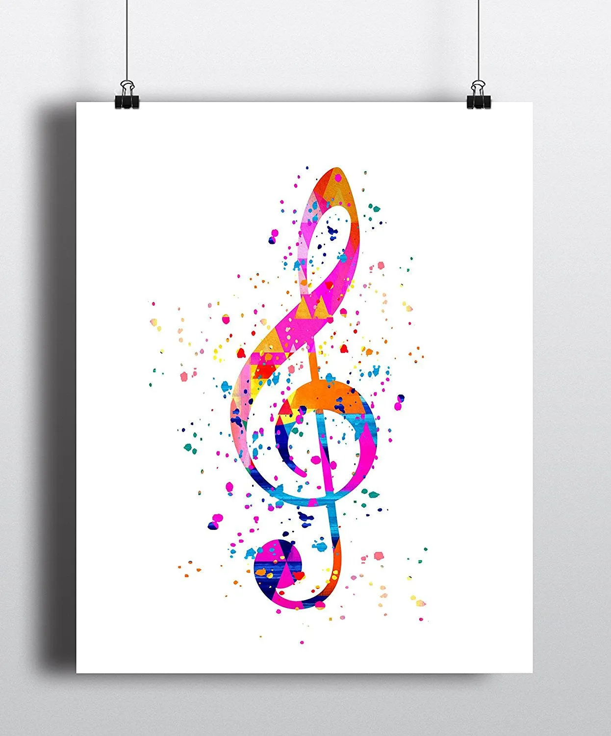Treble Clef Art Print - -Unframed