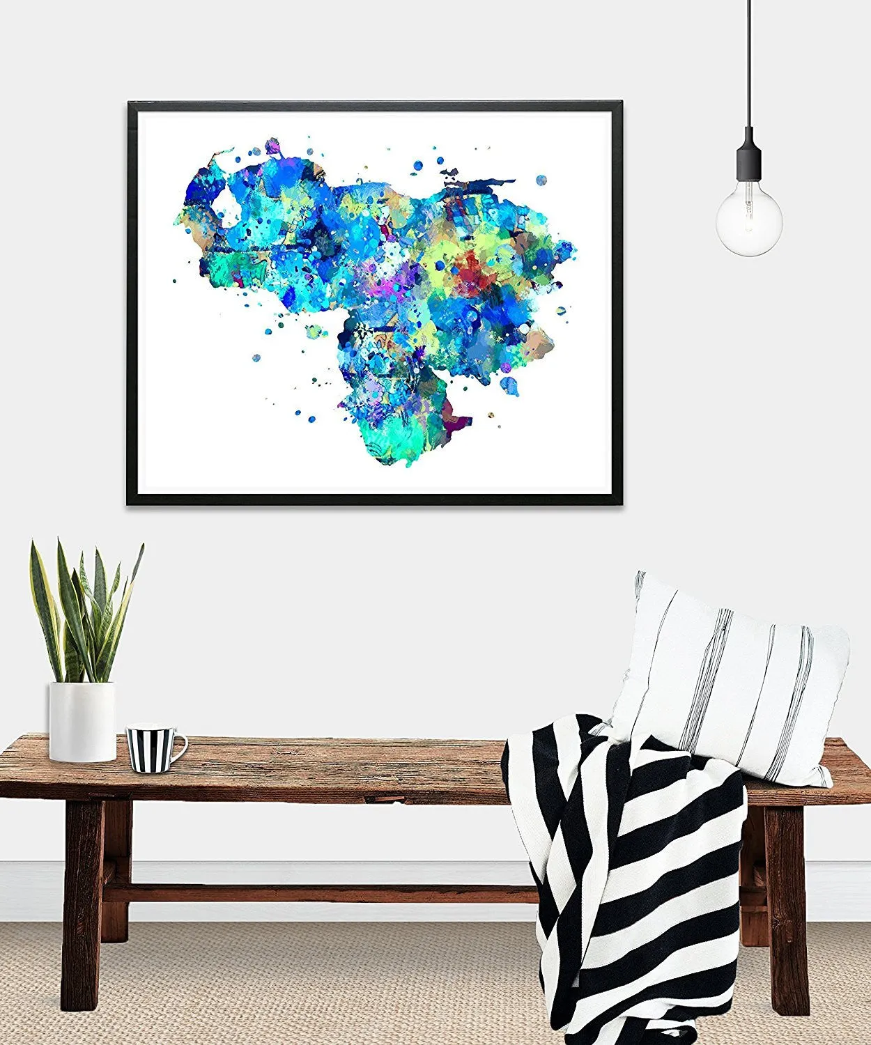 Venezuela Map Art Print - Unframed