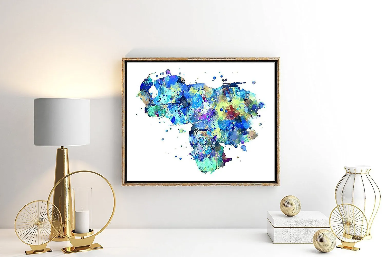 Venezuela Map Art Print - Unframed