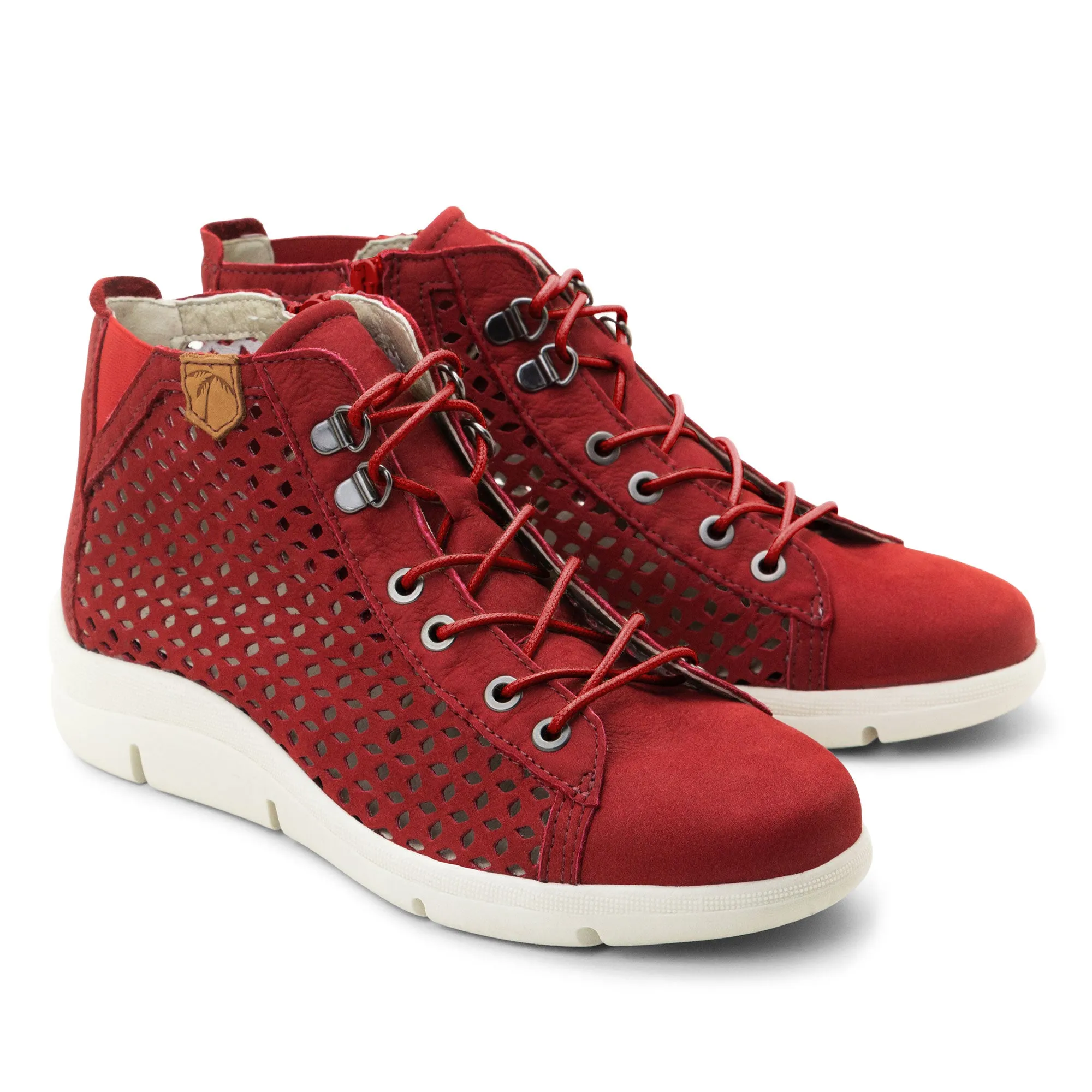 Victoria Perforated Leather Summer Bootie
