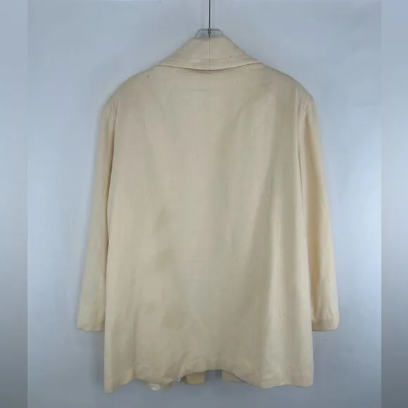 Vintage Herman Kay Cream 100% Wool Lightweight Coat