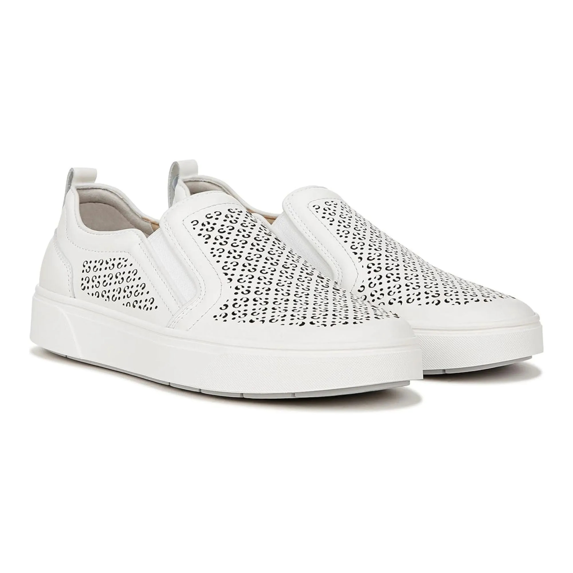 Vionic Women's Uptown Slip-ons Loafer Kimmie Perf White Leather