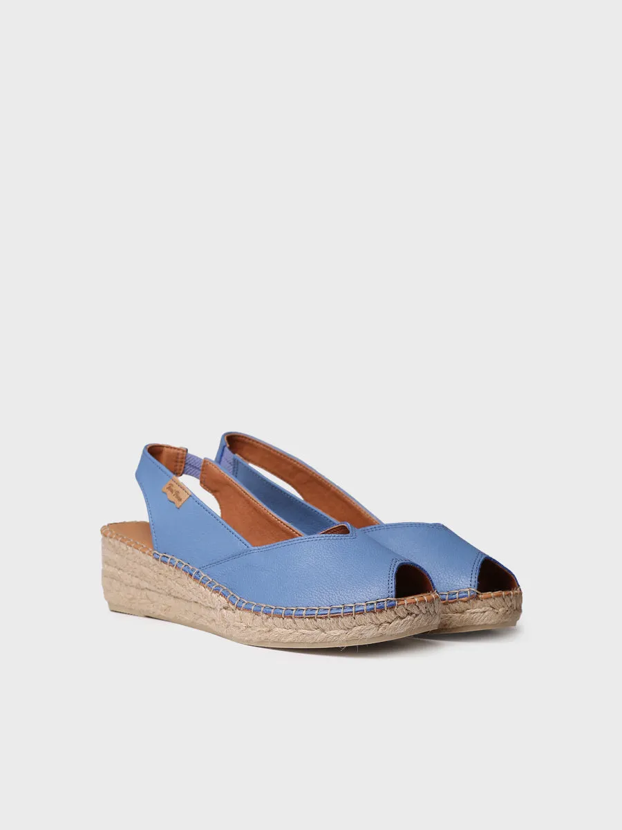 Wedge espadrilles in leather - BERNIA-P