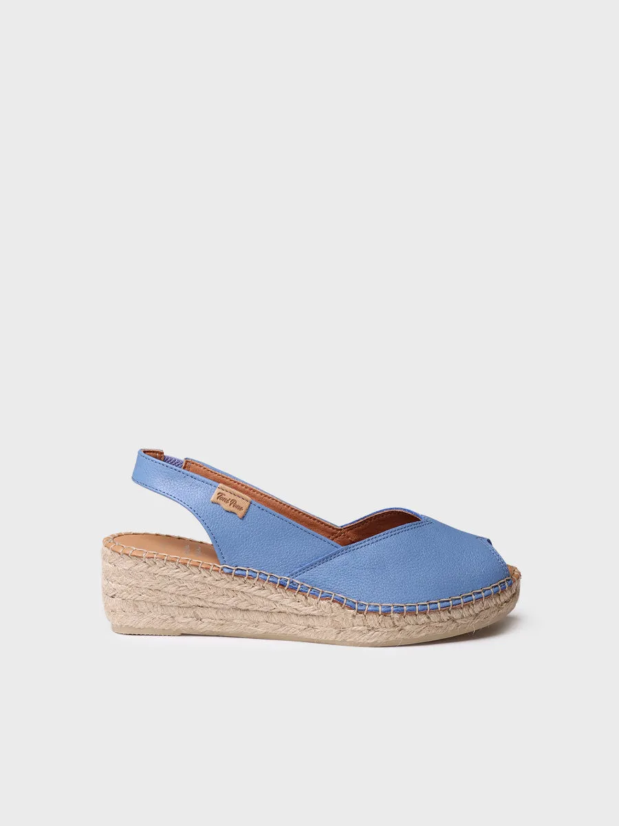 Wedge espadrilles in leather - BERNIA-P