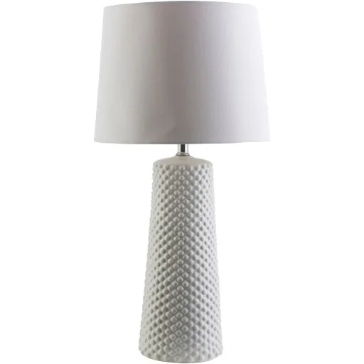 White Textured Dot Lamp