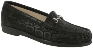 Women's Metro Slip On Loafer in Nero Snake